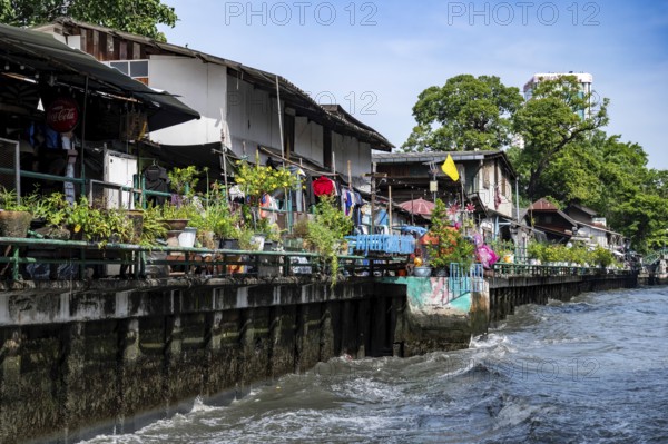 Canal-side flats, Bangkok, Thailand