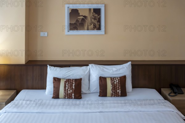 Hotel room double bed