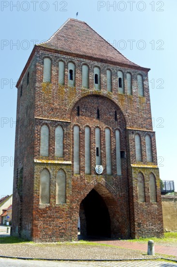 Anklamer Tor town gate, town of Usedom, Usedom Island, Mecklenburg-Western Pomerania, Germany