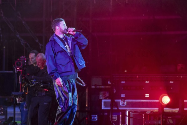 Justin Timberlake at the Lollapalooza Festival in the Olympiastadion and on the Maifeld, Berlin, 12/07/2025