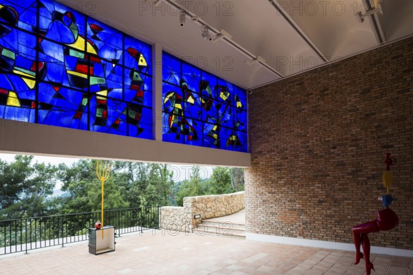 Museum, Fondation Maeght, artist Joan Miro, St. Paul de Vence, Provence Alpes Côte d'Azur, South of France, France