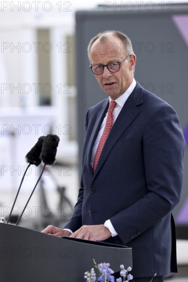 Friedrich Merz also Joachim-Friedrich Martin Josef Merz, Chancellor of the Federal Republic of Germany - Festakt 70 Jahre Deutschland in der NATO, Federal Ministry of Defence, Berlin, 09.7.25