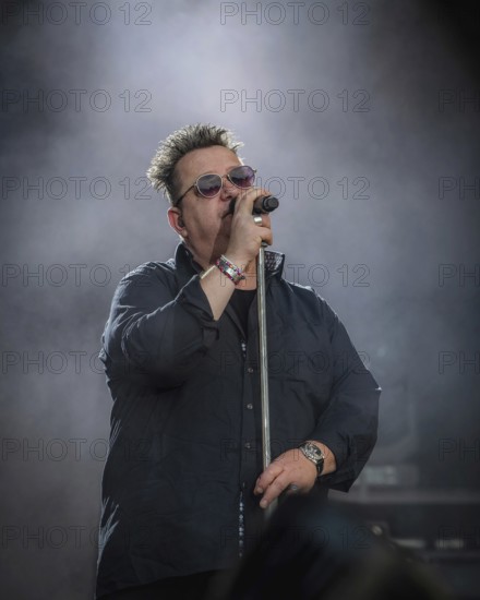 Sebastian Krumbiegel, singer of the band Die Prinzen at the Berliner Rundfunk 91.4 Open Air in the Berlin Parkbühne Wuhlheide on 05.07.2025
