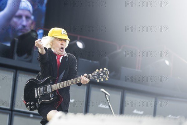 Brian Johnson, lead singer of AC/DC live on Power Up Tour 2025 at the Olympiastadion Berlin on 30 June 2025