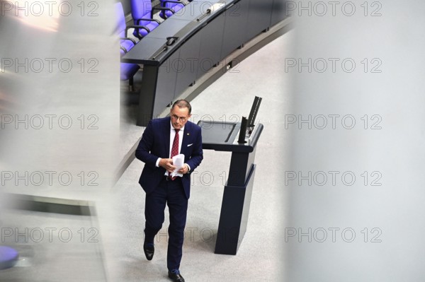 Tino Chrupalla (AfD) after his speech in the Bundestag in response to the government statement by Federal Chancellor Friedrich Merz (CDU)