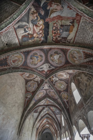 Cathedral cloister around 1370, the frescoes were painted from around 1390, Bressanone Cathedral, Cathedral Square, Bressanone, South Tyrol, Italy