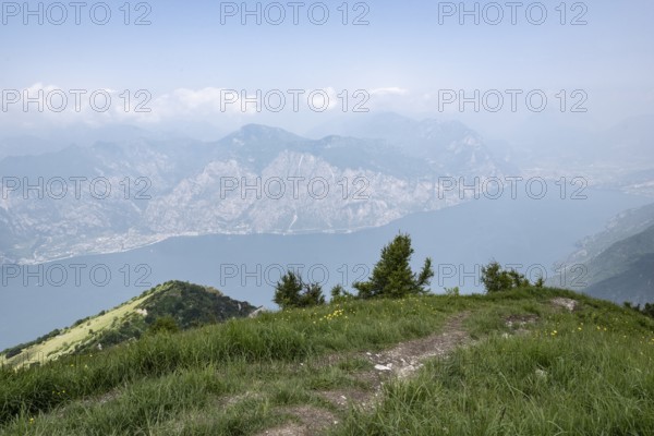 View of Lake Garda from Monte Baldo, Veneto, Italy