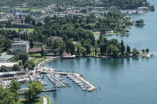 View of Riva del Garda, Italy, from the Bastione