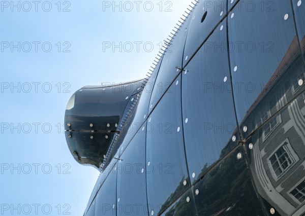 Architectural detail, Kunsthaus Graz building, Graz Art Museum, Austria