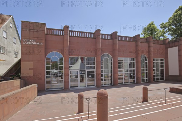 Modern building Schlossgartenhalle built in 1988, Ettlingen, Black Forest, Northern Black Forest, Baden-Württemberg, Germany