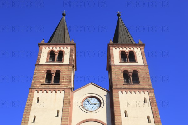 West façade of St Kilian's Cathedral, Würzburg, Lower Franconia, Bavaria, Germany