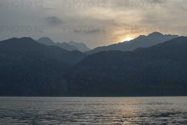 Sunset on Lake Garda, Malcesine, Italy