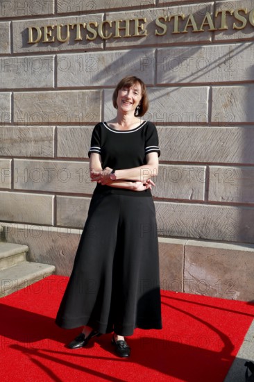 Elisabeth Sobotka (Artistic Director of the Staatsoper Unter den Linden) arriving for Charles Gounod's Roméo et Juliette after William Shakespeare at the Staatsoper für Alle on Bebelplatz in Berlin on 21 June 2025
