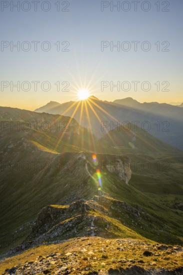 Sunrise in the Mountains at Hochalpenstraße, view from Fuscher Törl, Pinzgau, Salzburg, Austria