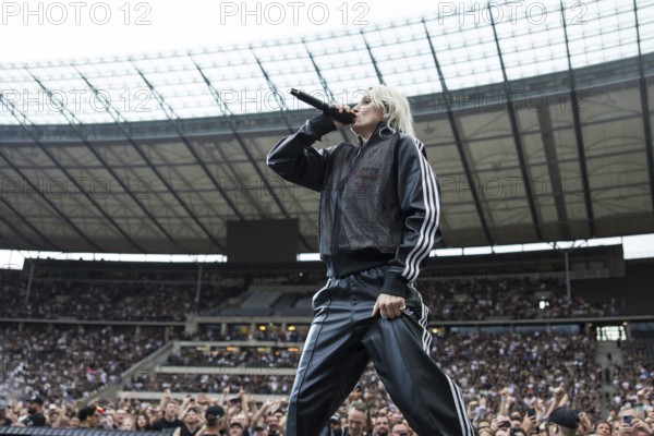 Emily Armstrong, lead singer of Linkin Park live on From Zero World Tour 2025 at the Olympiastadion Berlin on 18 June 2025