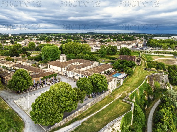 Citadel of Blaye from a drone, Blaye, Gironde Estuary, France