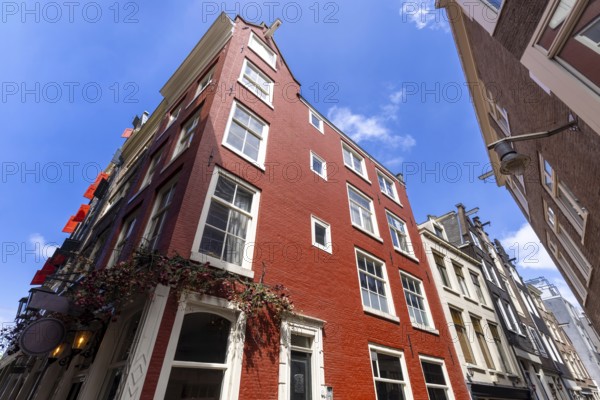 Holland, Amsterdam canals with scenic bridges and historic city center, UNESCO World Heritage site