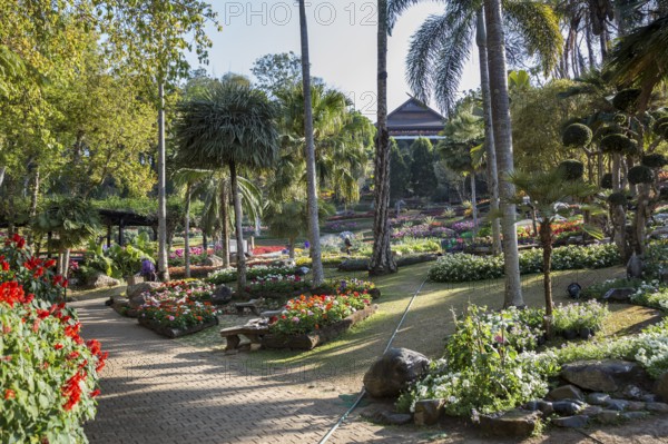 Mae Fah Luang Gardens within the Doi Tung tourist attraction in Chiang Rai, Thailand