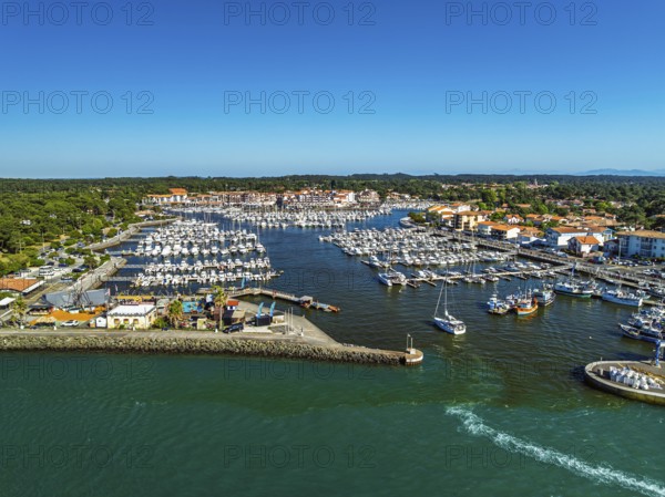 Capbreton from a drone, Landes, Nouvelle-Aquitaine, France