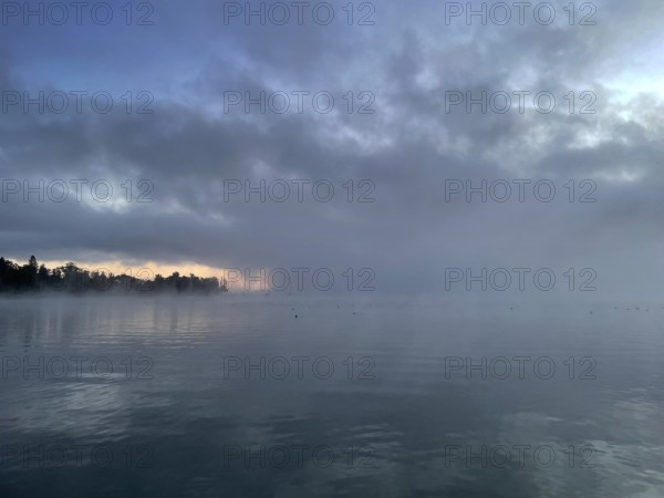 Fog over Lake Starnberg, Bavaria, Germany