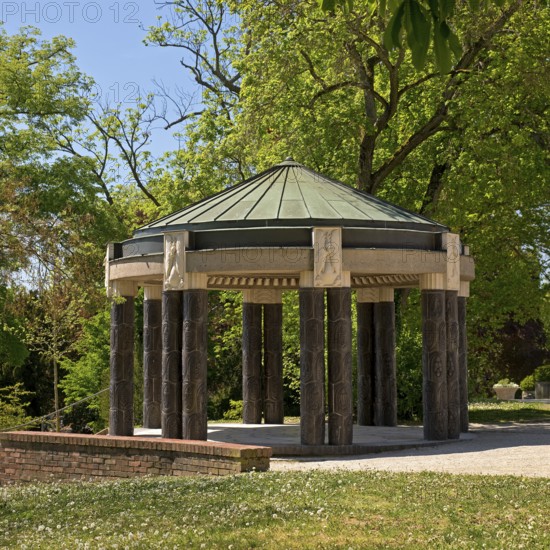 Swan Temple, also known as Albin Müller Pavilion, Ceramic Pavilion, Mathildenhöhe, UNESCO World Heritage Site, Darmstadt, Hesse, Germany