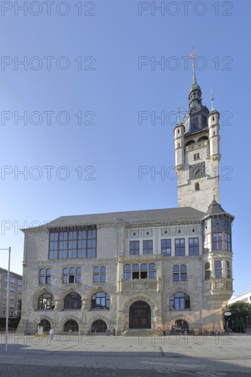 Town hall built in 1901, tower, Dessau, Dessau-Roßlau, Saxony-Anhalt, Germany