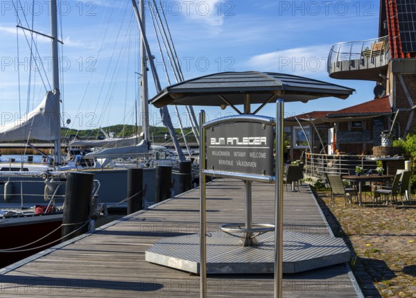 Jetty and landscape at Lake Neuensien in Seedorf, Rügen, Mecklenburg-Western Pomerania, Germany