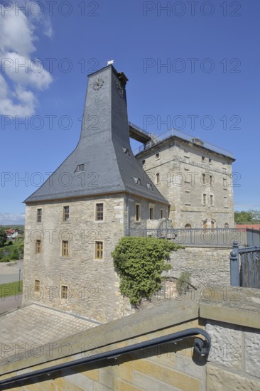 Historic Borlachturm and Witzlebenturm, landmark, museum, Bad Dürrenberg, Saxony-Anhalt, Germany