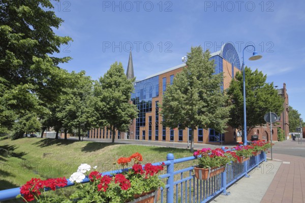 Modern town hall, Bitterfeld, Saxony-Anhalt, Germany