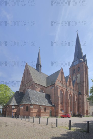 Neo-Gothic Protestant church built in 1905, brick church, Bitterfeld, Saxony-Anhalt, Germany