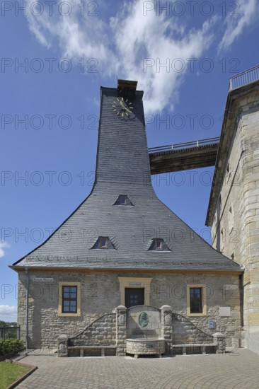 Historic Borlachturm tower and museum, landmark, Bad Dürrenberg, Saxony-Anhalt, Germany