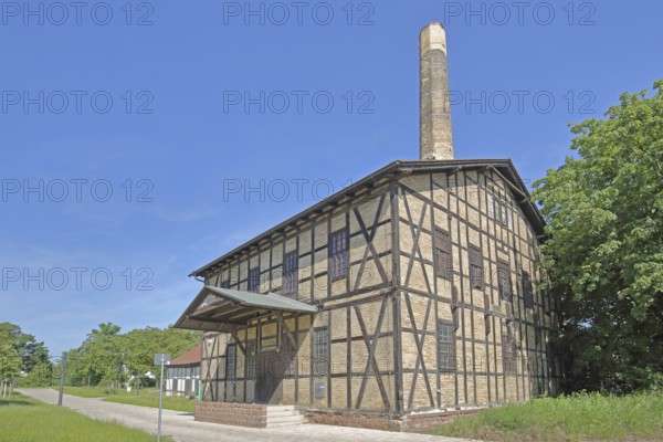 Halloren- und Salinemuseum, former salt works factory and salt production, half-timbered house, half-timbered house, museum, Halle an der Saale, Saxony-Anhalt, Germany