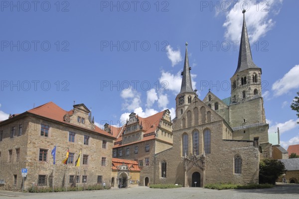 Cathedral of St John and St Lawrence and Romanesque castle, landmark, Merseburg, Romanesque Road, Saxony-Anhalt, Germany