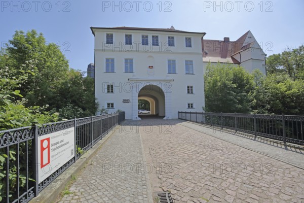 Entrance to the baroque museum and palace, Köthen, Saxony-Anhalt, Germany