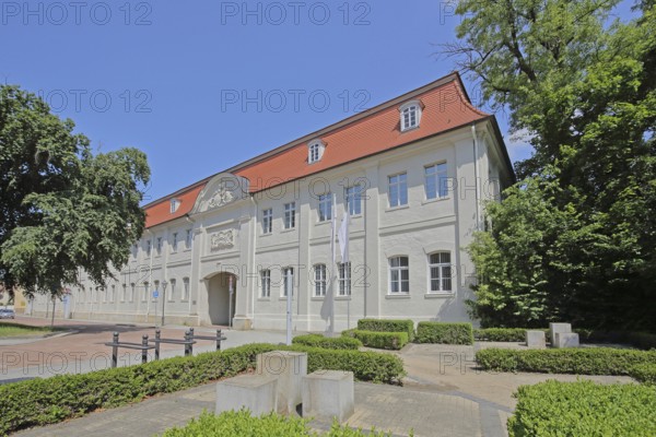 Baroque castle, portal, museum, Köthen, Saxony-Anhalt, Germany