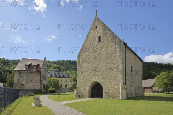 Neo-Gothic house and former Cistercian abbey, Schulpforte, Landesschule Pforta, Bad Kösen, Saale, Naumburg, Saxony-Anhalt, Germany
