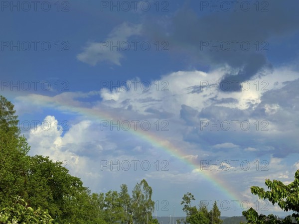 Rainbow in front of clouds
