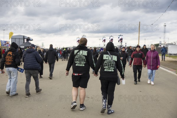 Festival visitor with Rock am Ring 2025 jumper at the Rock am Ring Festival on Sunday, Nürburgring race track race track, 08.06.2025