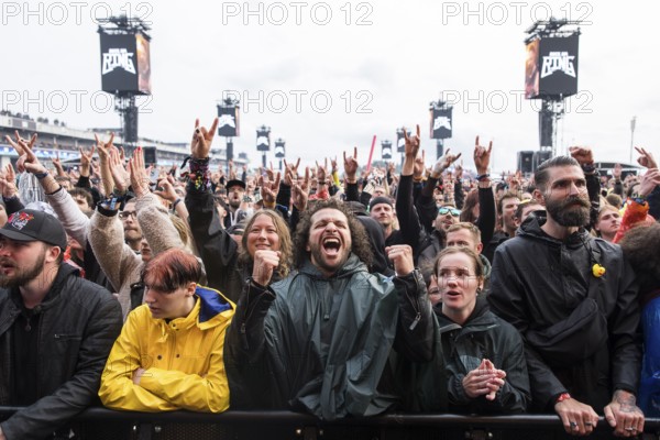 Festival visitors at the Rock am Ring Festival on Friday, Nürburgring race track race track, 07.06.2025