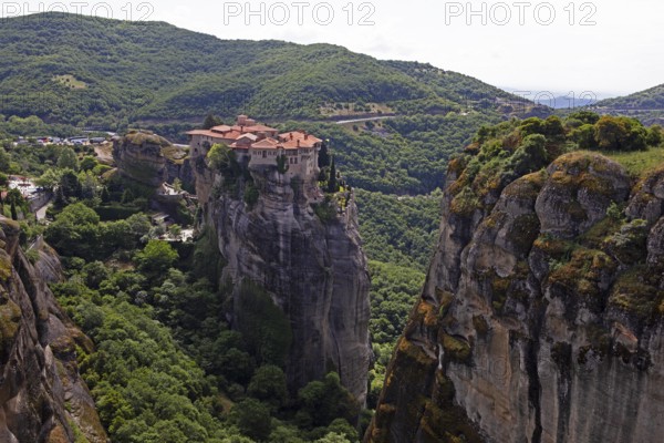 Agia Triada Monastery or Monastery of the Holy Trinity on a rock, Meteora Rocks and Monasteries, Kalambaka, Thessaly, Greece