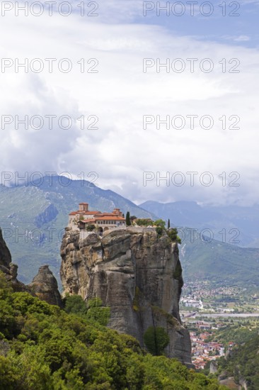 Agia Triada Monastery or Monastery of the Holy Trinity on a rock, Meteora Rocks and Monasteries, Kalambaka, Thessaly, Greece