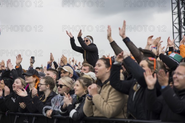 Kraftklub audience at a secret gig of the band at the Rock am Ring Festival on Saturday, Nürburgring race track race track, 07.06.2025