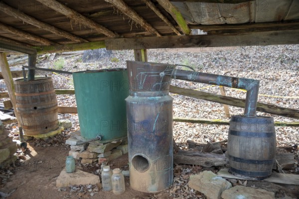 Clinton, Tennessee - A still at the Museum of Appalachia, a collection of pioneer buildings and artifacts