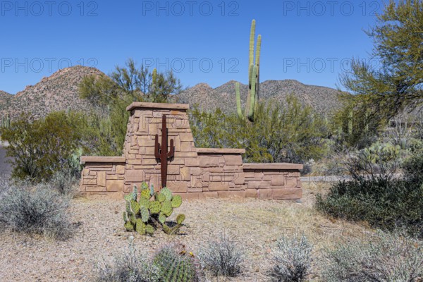 Entrance to the Red Hills Visitor Center of the Organ Pipe Cactus National Monument in southern Arizona, USA