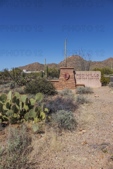 Sign at the Red Hills Visitor Center of the Organ Pipe Cactus National Monument in southern Arizona, USA