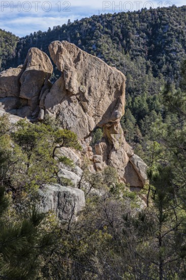 Rock formation in the Santa Catalina Mountains near Tucson, Arizona, USA