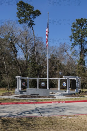 Veterans Memorial in Cypress Creek Park at Timber Lane in Spring, Texas, USA