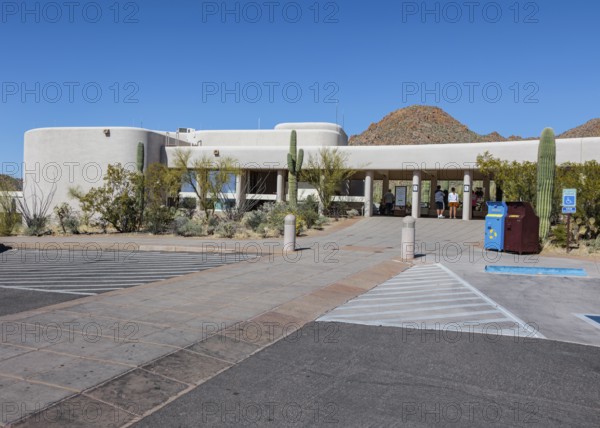 Entrance to the Red Hills Visitor Center of the Organ Pipe Cactus National Monument in southern Arizona, USA