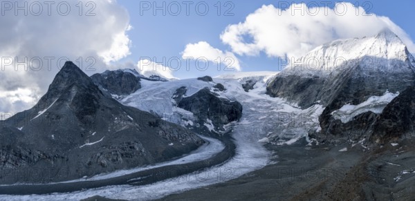 High mountain landscape with glacier Glacier de Cheilon and summit Mont Blanc de Cheilon, Valais Alps, Valais, Switzerland