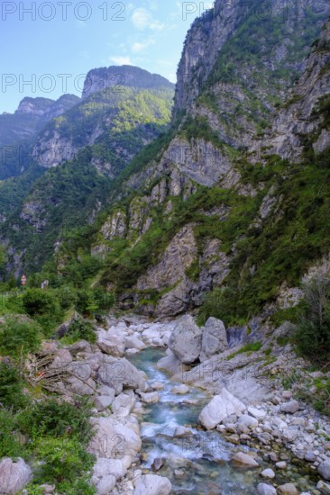 Gorge and river Mis, Val di Mis, Belluno, Veneto, Italy